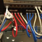 Cat5 wiring red white and blue connecting patch panel